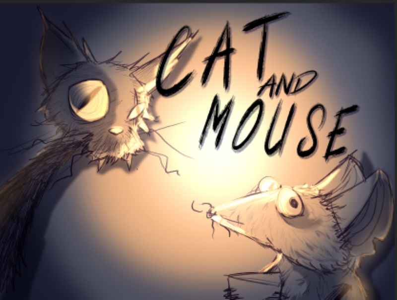 Screenshot of Cat and Mouse game, a top-down 2D strategic arcade horror game