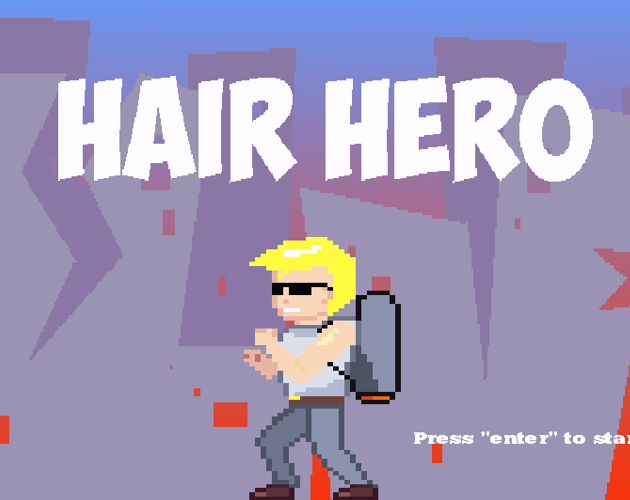 Character design from Hair Hero, a zombie survival action-platformer with a comical twist