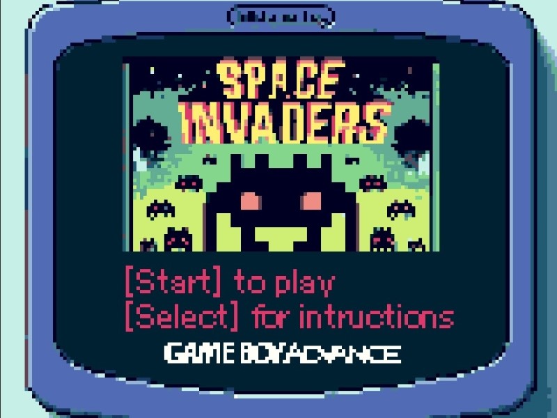 Retro gameplay screenshot of Space Invaders, a classic arcade shooter game